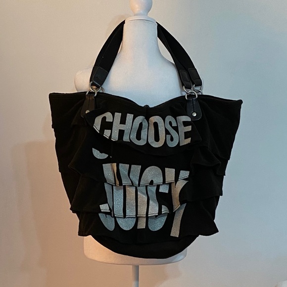Juicy Couture Velvety Ruffle Tote